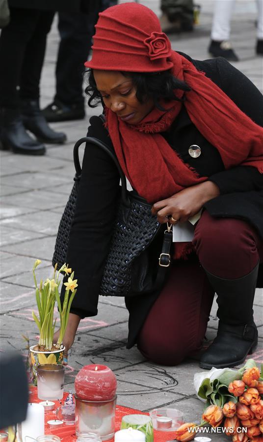 （晚报）（3）比利时民众悼念恐怖袭击遇难者