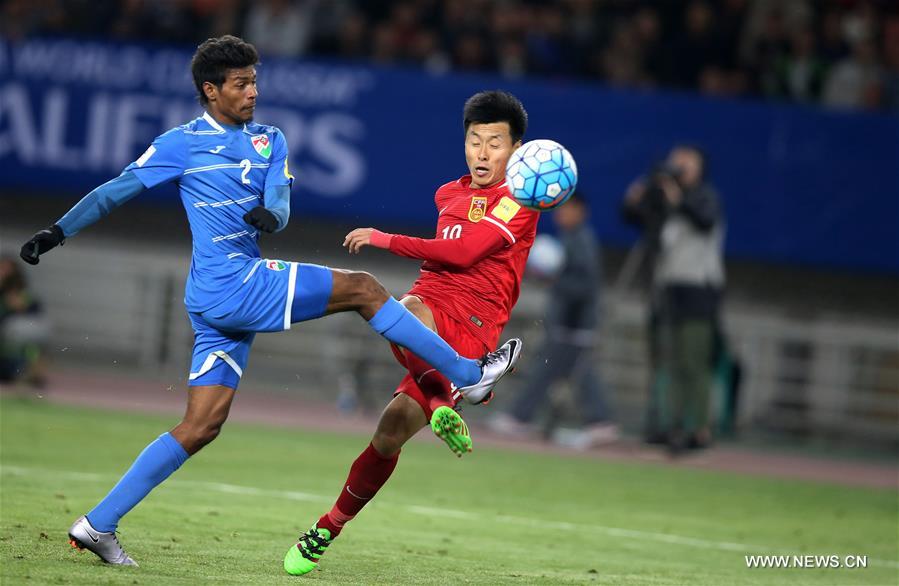 （体育）（24）足球——世预赛：中国胜马尔代夫