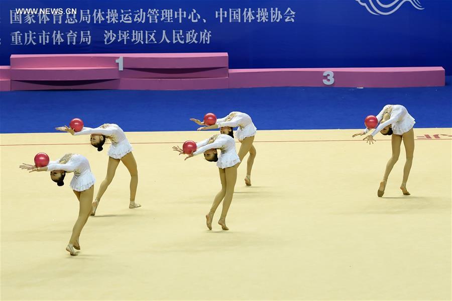 （体育）（4）艺术体操——全国集体锦标赛：浙江“易思佳”队获得少年集体全能赛冠军