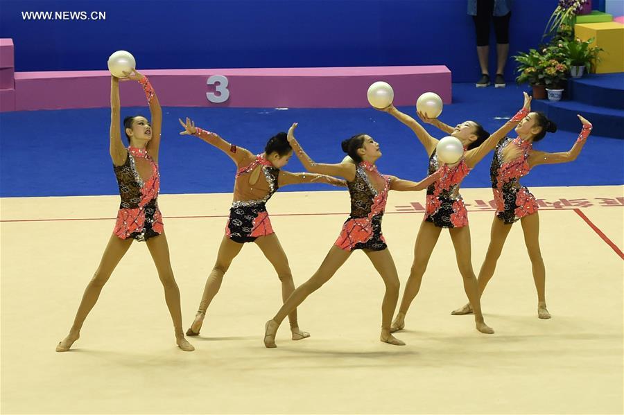 （体育）（3）艺术体操——全国集体锦标赛：四川队获得少年集体全能赛亚军