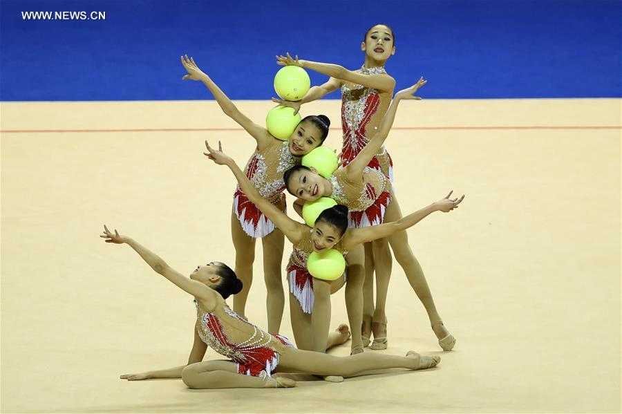 （体育）（3）艺术体操——全国集体锦标赛：辽宁队获得少年集体全能赛季军