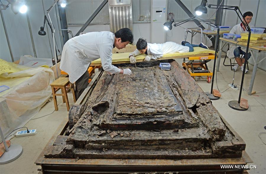 CHINA-BEIJING-MARQUIS OF HAIHUN-TOMB-CLEANING UP (CN) 