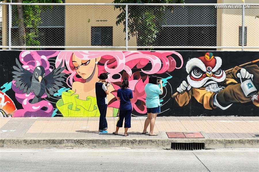 THAILAND-NAKHON SAWAN-POP CULTURE-STREET ART-GRAFFITI