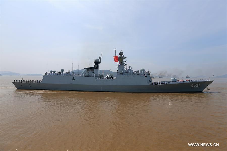 （图文互动）（3）中国海军舰艇编队起航参加“环太平洋—2016”演习