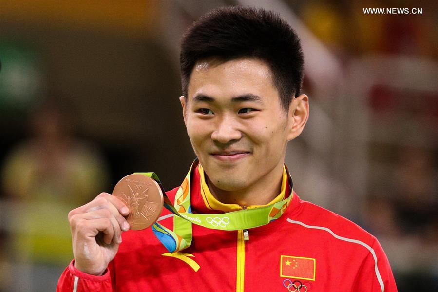 （里约奥运会·领奖台）（3）蹦床——男子：中国选手摘银夺铜