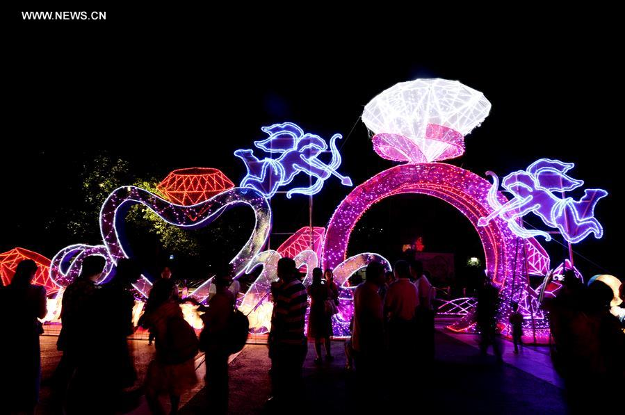 الصورة: مهرجان ضوئي لاستقبال عيد منتصف الخريف بجنوب الصين