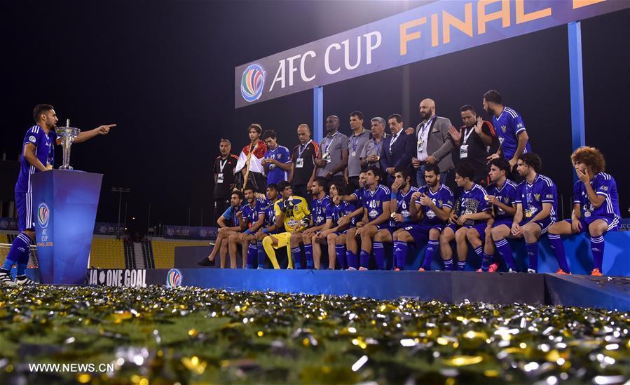 الصورة: فريق القوة الجوية العراقي يفوز بكأس الاتحاد الآسيوي لكرة القدم