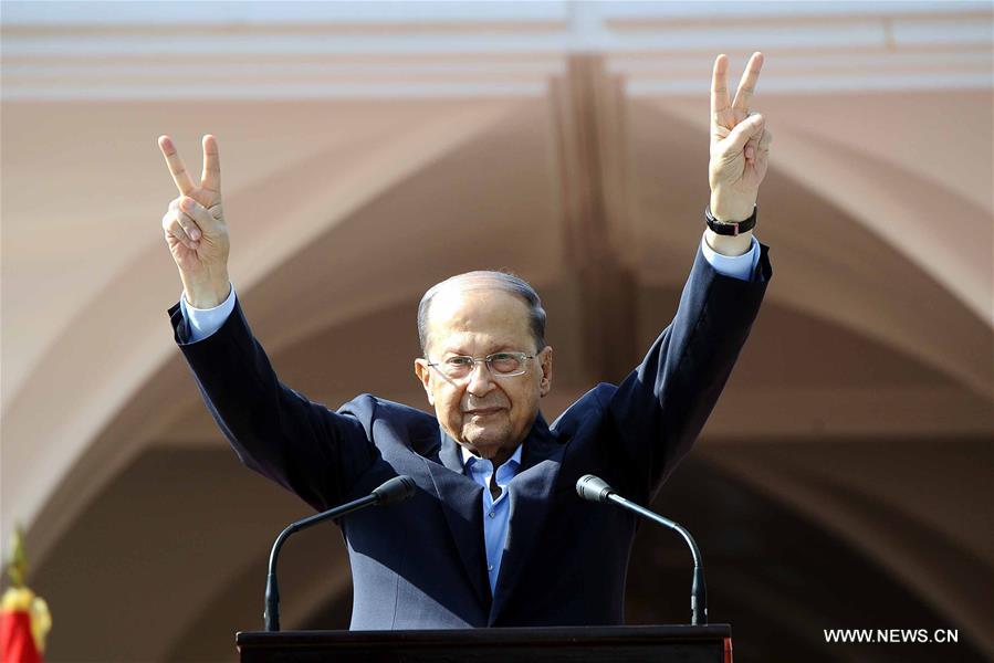 الصورة: لبنان يحتفل بالرئيس الجديد