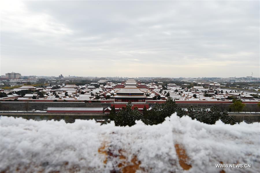 الصورة: بكين تشهد أول تساقط للثلوج في الشتاء