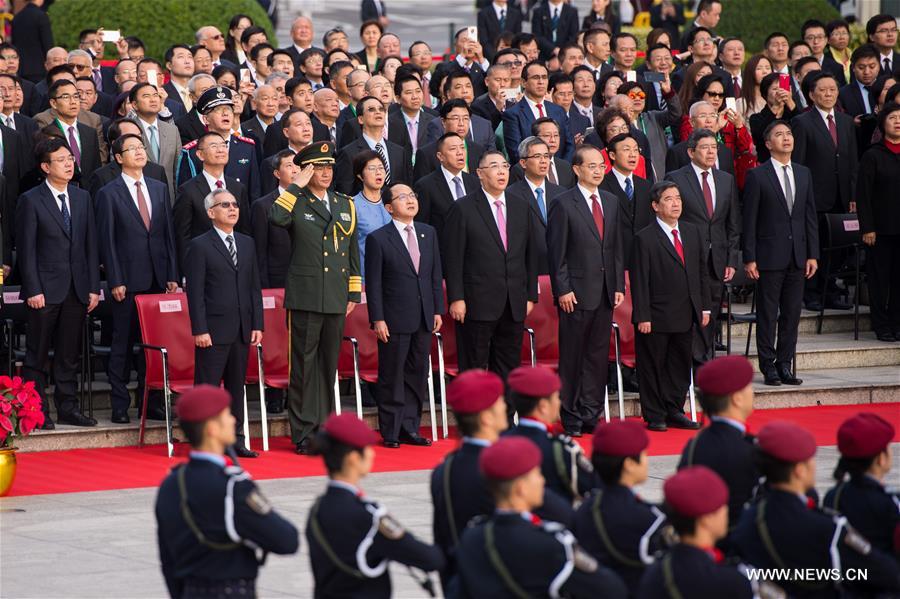 CHINA-MACAO-RETURN ANNIVERSARY-FLAG-RAISING CEREMONY (CN)