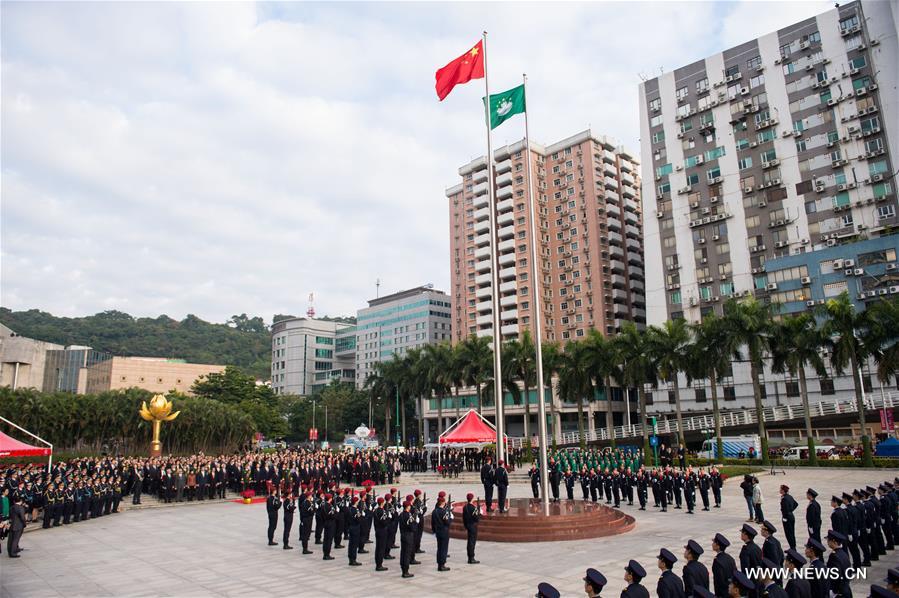 CHINA-MACAO-RETURN ANNIVERSARY-FLAG-RAISING CEREMONY (CN)