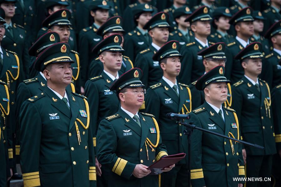 CHINA-MACAO-PLA GARRISON-FLAG-RAISING CEREMONY (CN)