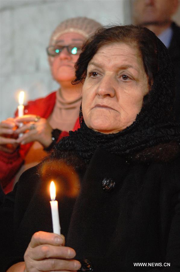 الصورة: قداس الكريسماس في بلدة برطلة العراقية