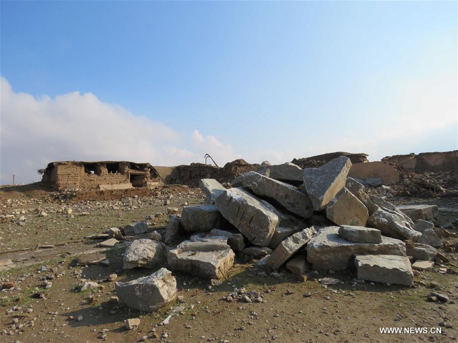 الصورة: منطقة "نمرود" الأثرية ضحية لإرهاب داعش في العراق 