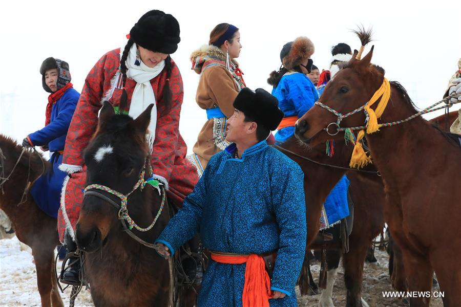 الصورة: مهرجان الألعاب التقليدي للقومية المنغولية في شمال الصين