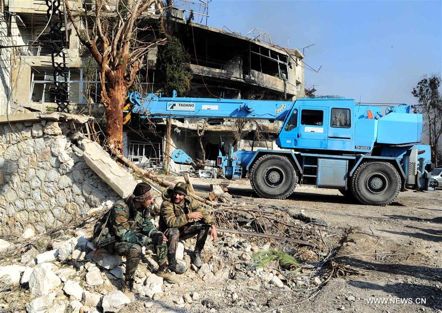الصورة: الجيش السوري يستعيد السيطرة على نبع الفيجة 