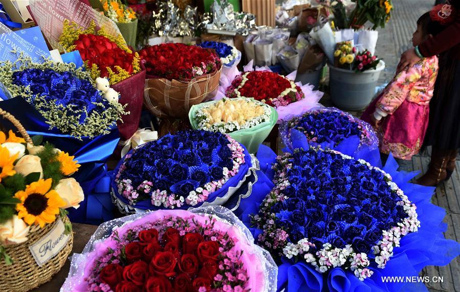 الصورة: عرض الزهور في يوننان بجنوب غربي الصين قبل عيد الحب
