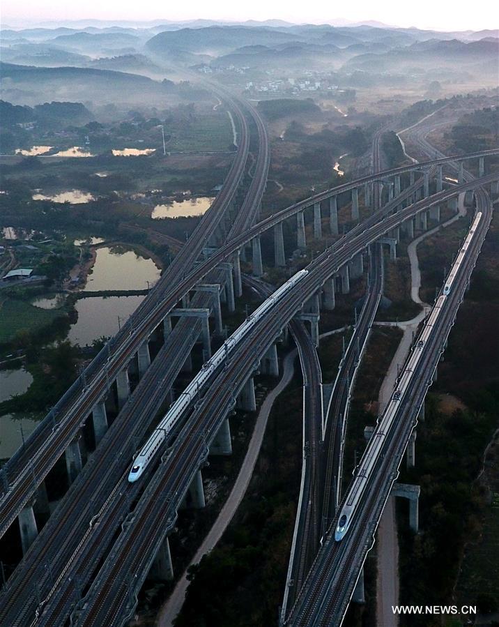 الصورة: قطارات الرصاص الفائقة السرعة في الصين