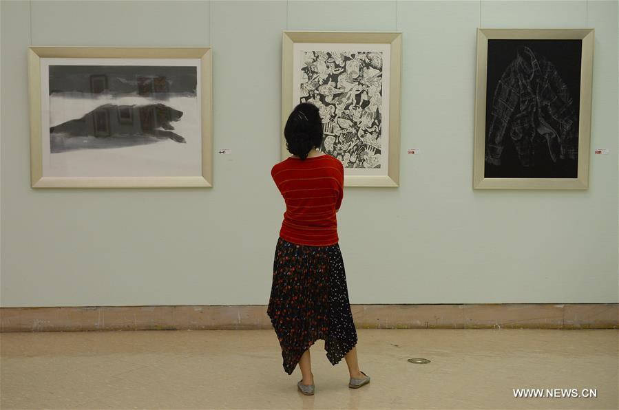 الصورة : معرض الدعوة الدولي للفنون الجميلة لطريق الحرير اليوم في شمال غربي الصين 