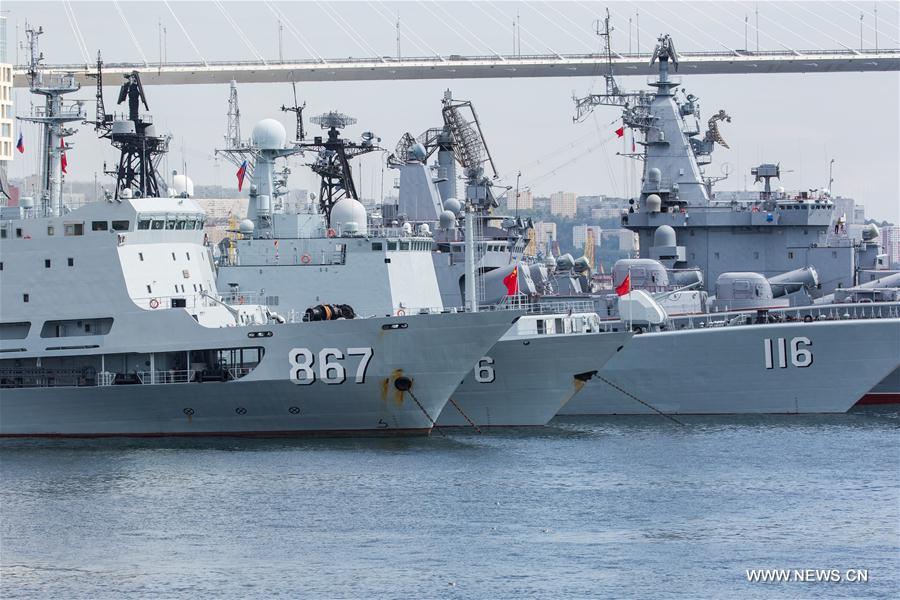 （国际）（1）“海上联合—2017”：中国海军舰艇编队抵达俄罗斯符拉迪沃斯托克