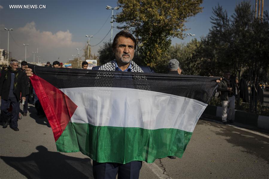 الصورة: تظاهرات في إيران ضد قرار ترامب بالاعتراف بالقدس عاصمة لإسرائيل