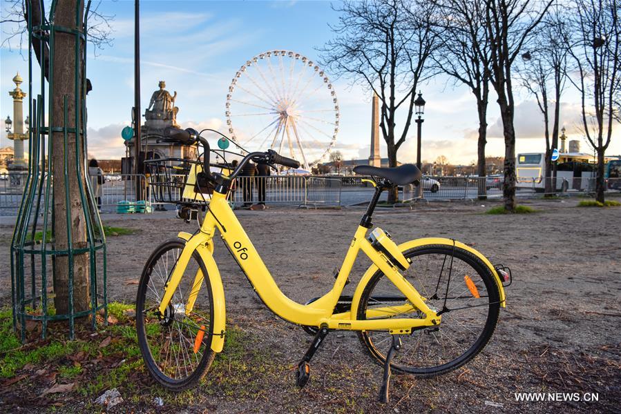 الصورة : الدراجات التشاركية الصينية في باريس الفرنسية