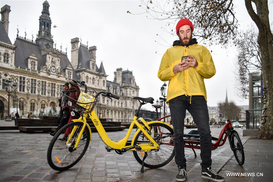 （国际）（2）法国巴黎：OFO“小黄车”助力市民绿色出行