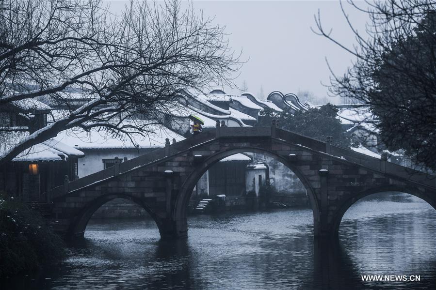 CHINA-ZHEJIANG-WUZHEN-SNOW (CN)