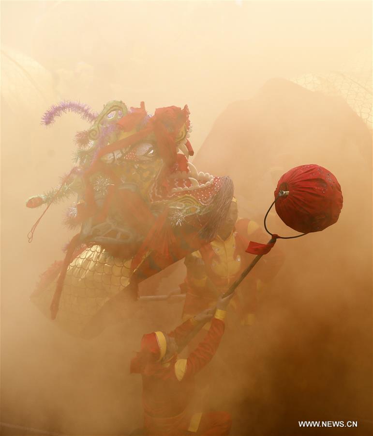 الصورة: مهرجان رقصة التنين في جنوب غربي الصين 