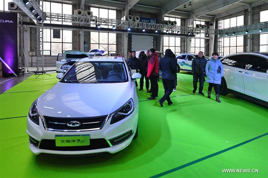 الصورة: معرض لسيارات الطاقة الجديدة في شمال شرقي الصين