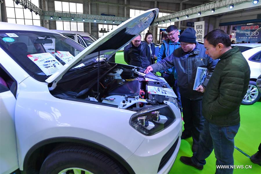 الصورة: معرض لسيارات الطاقة الجديدة في شمال شرقي الصين