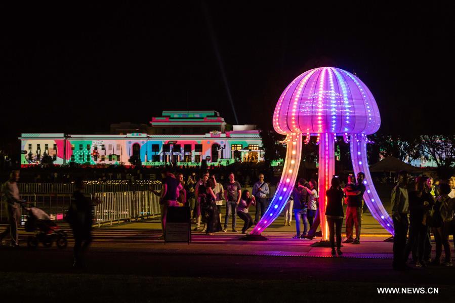 （国际）（2）&ldquo;点亮堪培拉&rdquo;灯光秀璀璨开幕