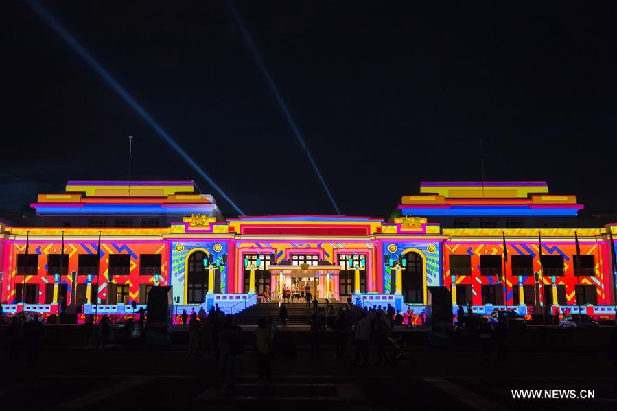 （国际）（4）&ldquo;点亮堪培拉&rdquo;灯光秀璀璨开幕