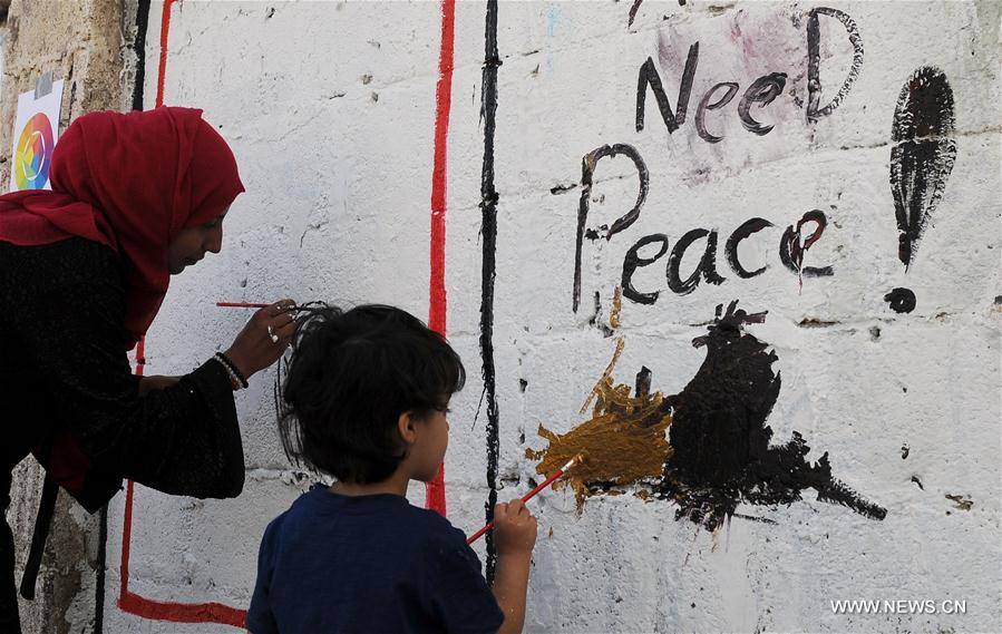 الصورة: حملة فنية تدعو إلى السلام ونبذ الحرب في اليمن