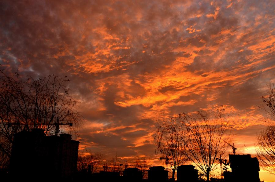 #CHINA-GANSU-JIUQUAN-CRIMSON CLOUDS (CN)