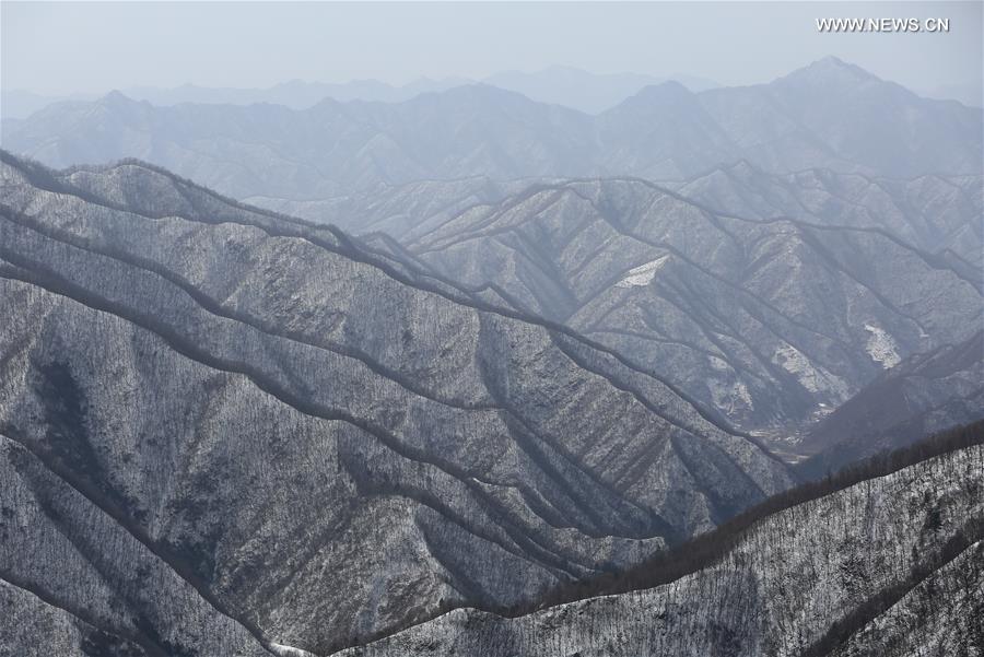 Chine : paysage enneigé des monts Qinling