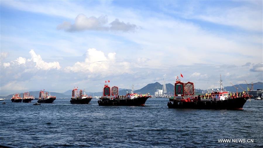 （香港回归二十周年）（7）香港百船巡游庆回归二十周年