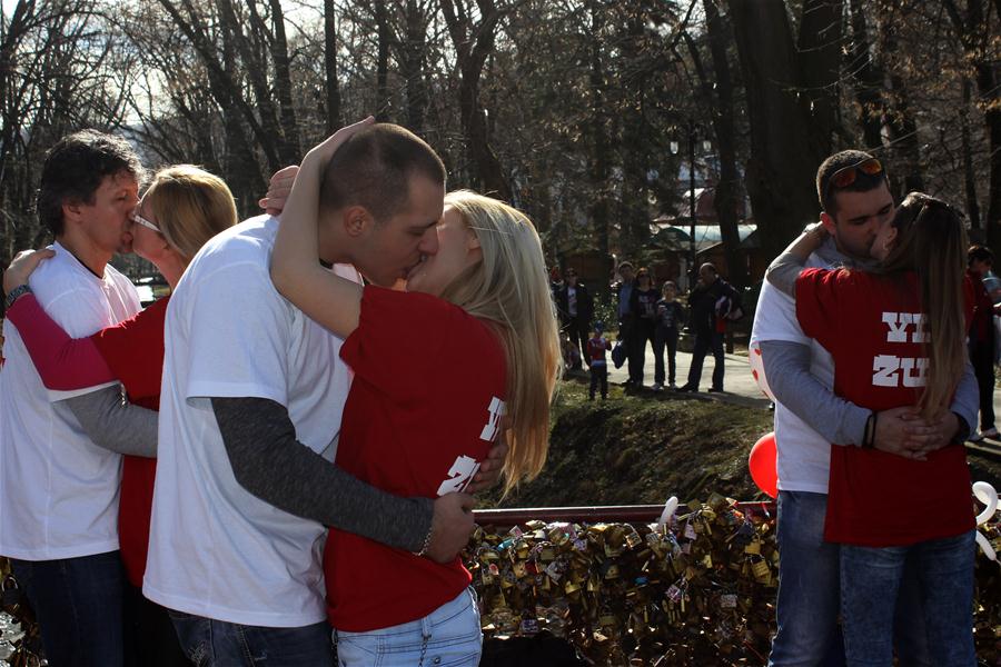 SERBIA-VRNJACKA BANJA-VALENTINE'S DAY-KISSING CONTEST