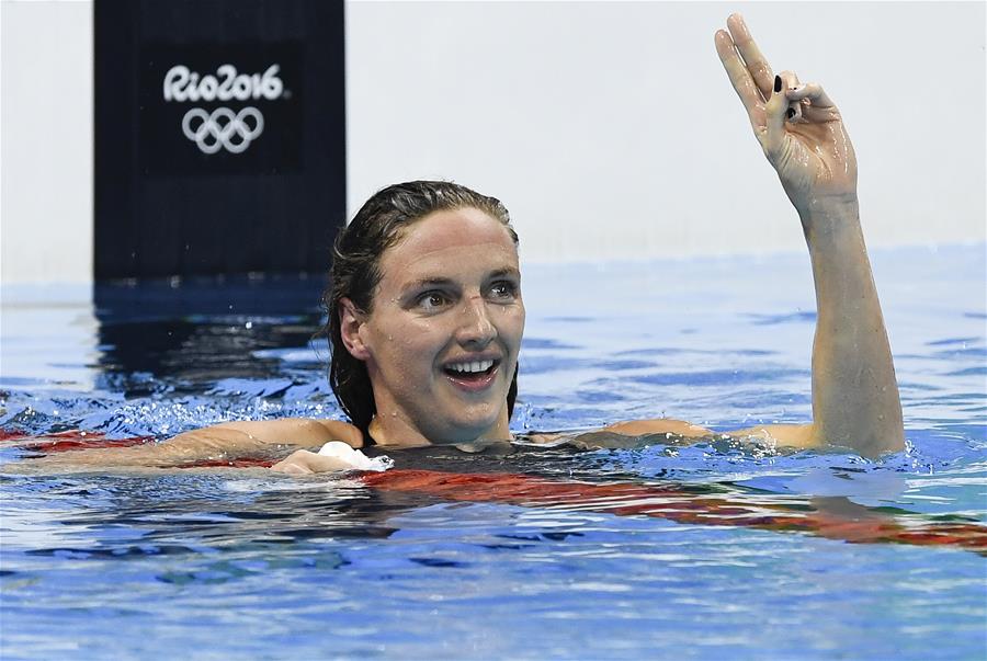 الصورة: لاعبة مجرية تسجل رقما قياسيا عالميا في نهائي السباحة المتنوعة 400 متر للنساء  في أولمبياد ريو