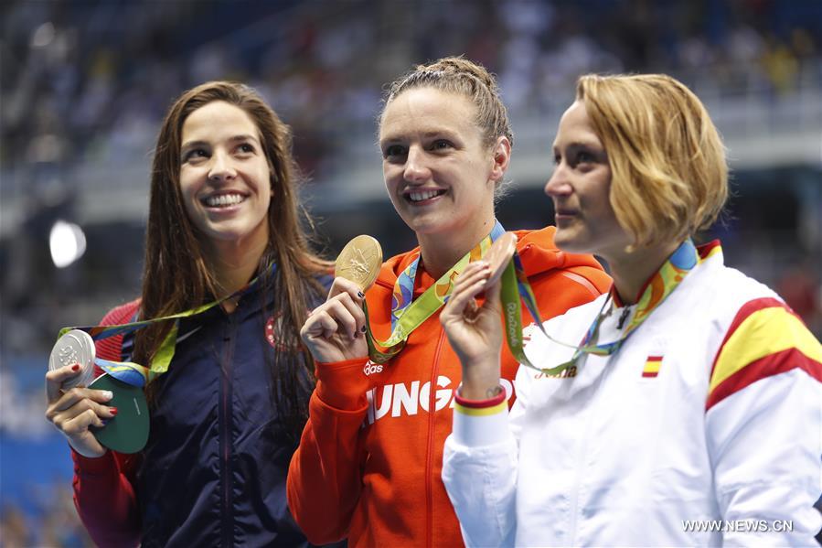 （里约奥运会·领奖台）（5）游泳——女子400米个人混合泳颁奖仪式