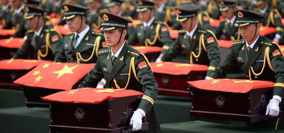 عودة رفات جنود صينيين قتلوا في الحرب الكورية