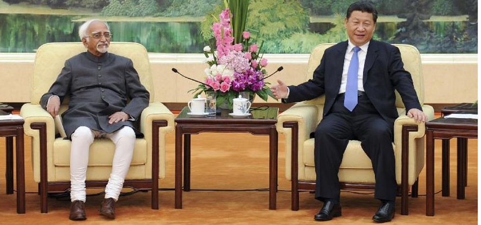 الرئيس الصينى يجتمع مع نائب الرئيس الهندى