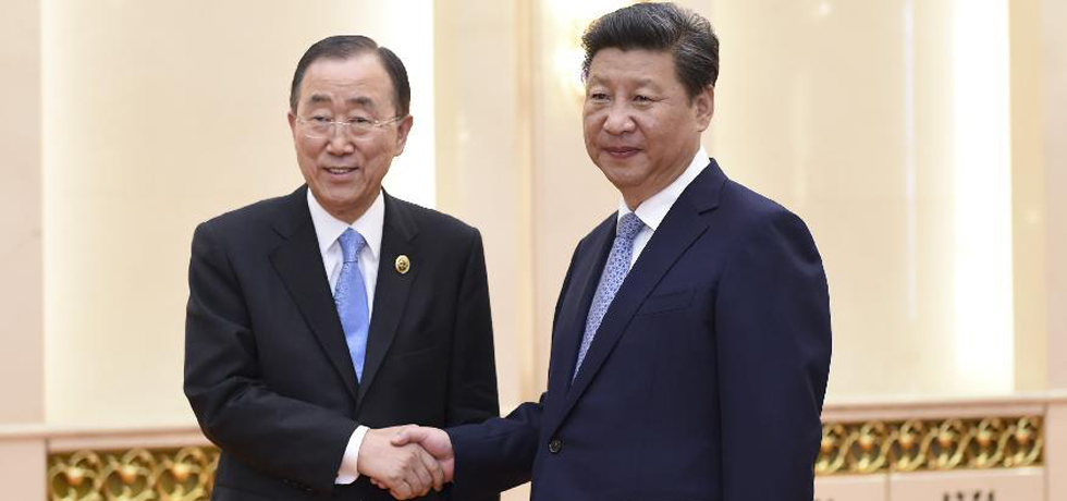الرئيس الصيني يلتقي مع الأمين العام للأمم المتحدة ويؤكد على التزام الصين بالسلام