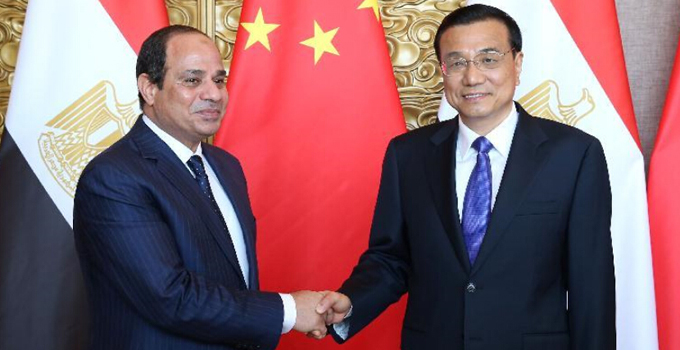 لى كه تشيانغ يجتمع مع الرئيس المصرى