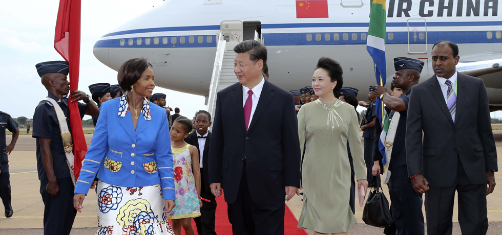 الرئيس الصيني يصل الى جنوب افريقيا في زيارة دولة