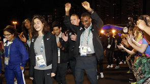 بالصور..احتفالية رفع العلم للفريق الأولميبى للاجئين بالبرازيل