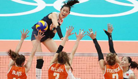 سيدات الصين تصعدن لنهائي منافسات الكرة الطائرة بأولمبياد ريو