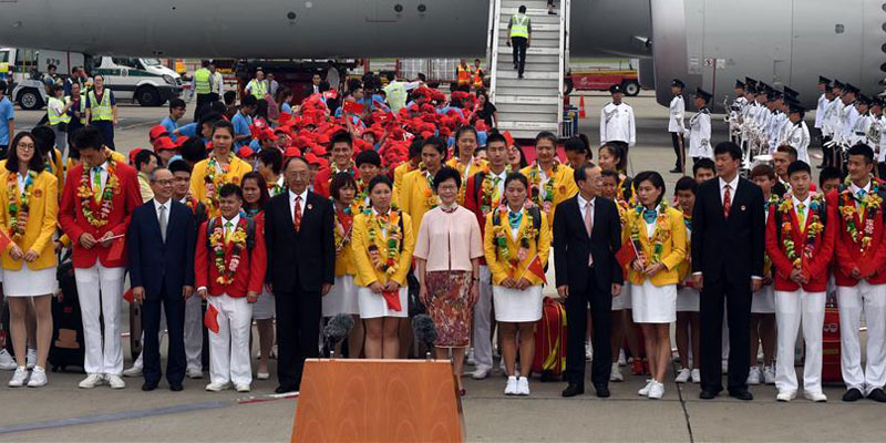 فرقة المناطق الداخلية الصينية لنخبة الأولمبياد تصل إلى هونغ كونغ