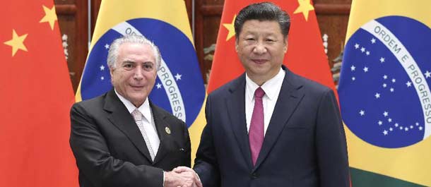 الصين والبرازيل تتفقان على الارتقاء بالشراكة الاستراتيجية الشاملة