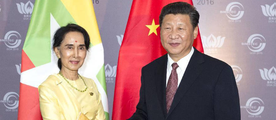 الرئيس الصيني يلتقي مستشارة الدولة الميانمارية حول تعزيز التعاون الثنائي